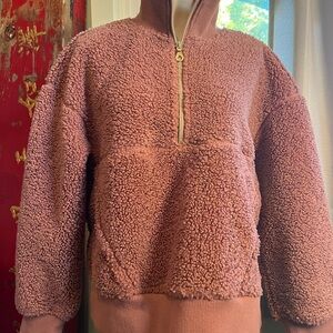 JoyLab Soft Brown Sherpa Top